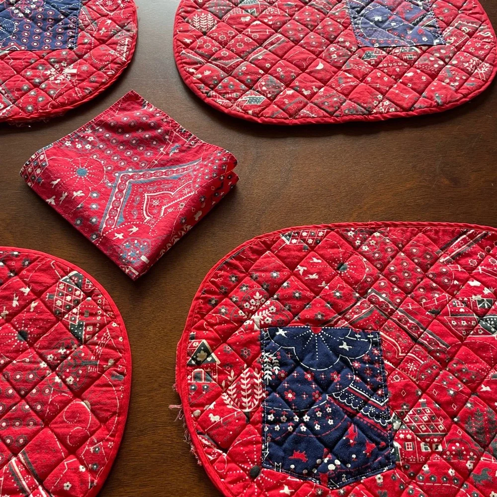 Vintage quilted red